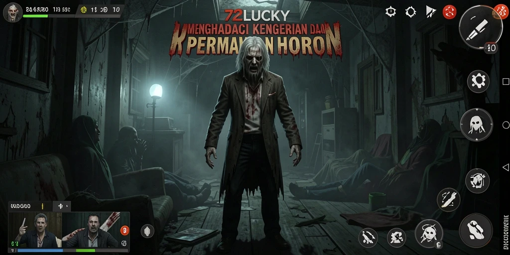 Tangkapan layar dari gameplay menegangkan di 72LUCKY.