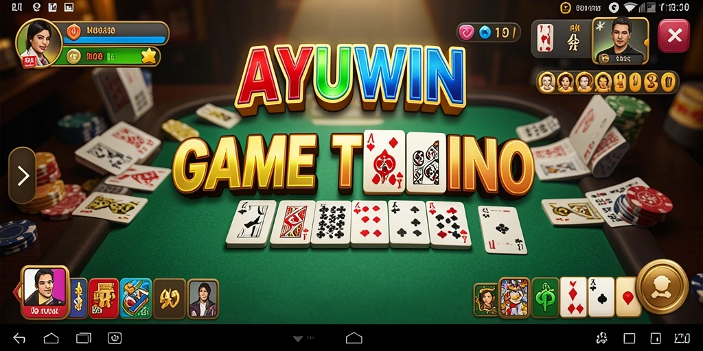 Screenshot gameplay AYUWIN menampilkan pertempuran seru dalam permainan Domino.