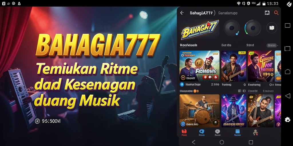 Screenshot gameplay BAHAGIA777 saat pemain mengikuti irama lagu.