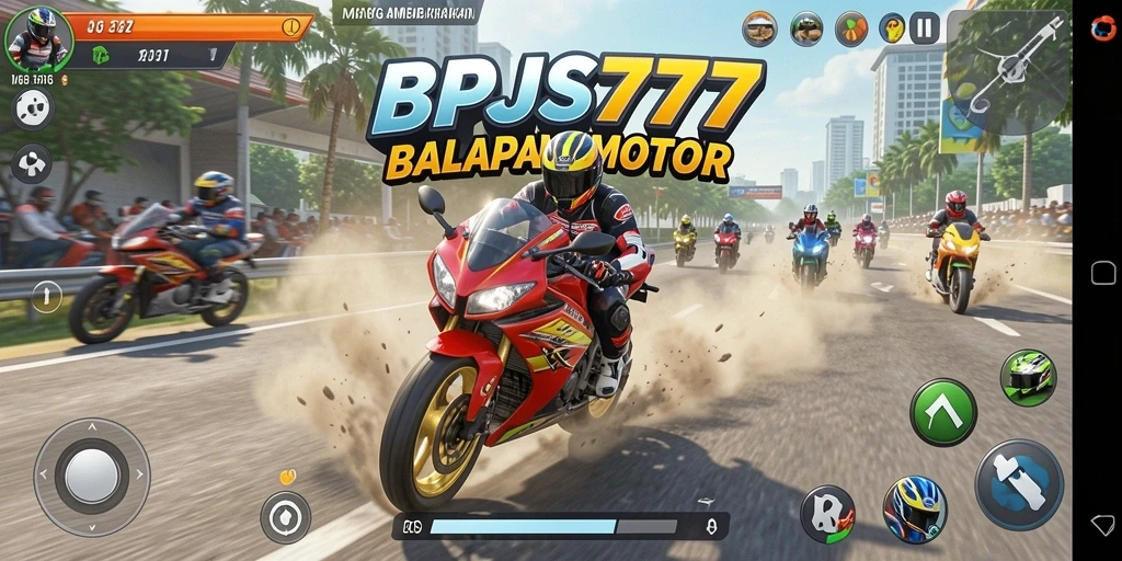 Gameplay menarik dalam BPJS777 dengan balapan motor yang mendebarkan.