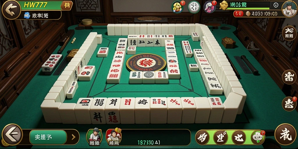Screenshot gameplay HW777 menampilkan aksi mencocokkan ubin Mahjong yang seru.