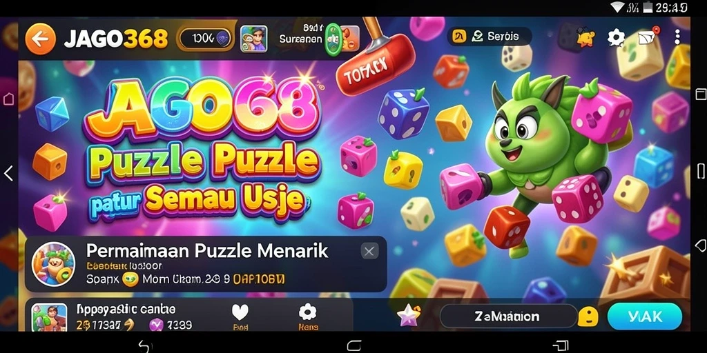 Screenshot JAGO368 menampilkan gameplay Puzzle yang menantang dan seru.