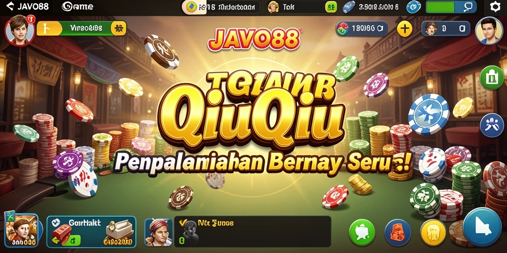 Screenshot menunjukkan gameplay seru dari QiuQiu di JAVO88.