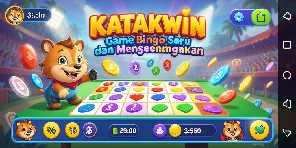 Tampilan gameplay KATAKWIN yang mengasyikkan dalam permainan Bingo.