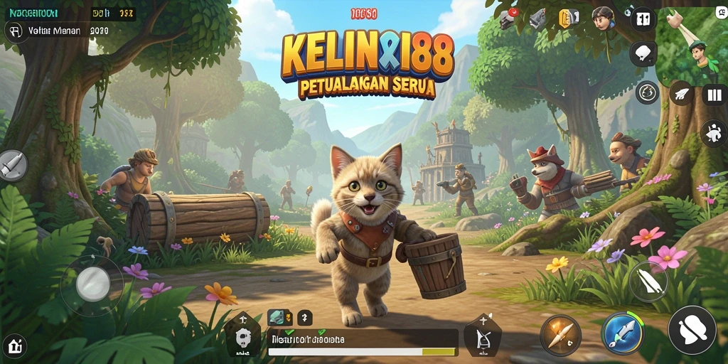 Tampilan gameplay <strong>KELINCI88</strong> yang penuh petualangan di dunia terbuka.
