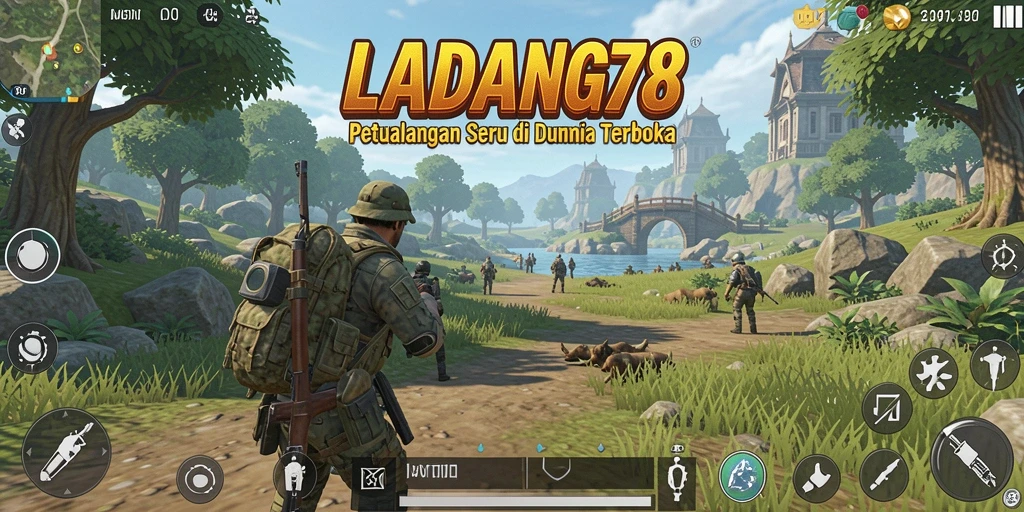 Tangkapan layar utama LADANG78 menampilkan gameplay seru di dunia terbuka.