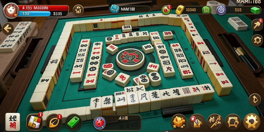 Gameplay Mahjong seru di MAMI188, penuh strategi dan tantangan.