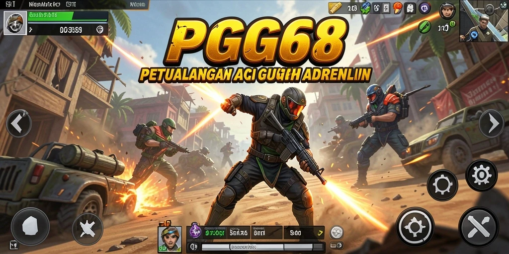 Tampilan gameplay PGG68 yang intens dan penuh aksi.