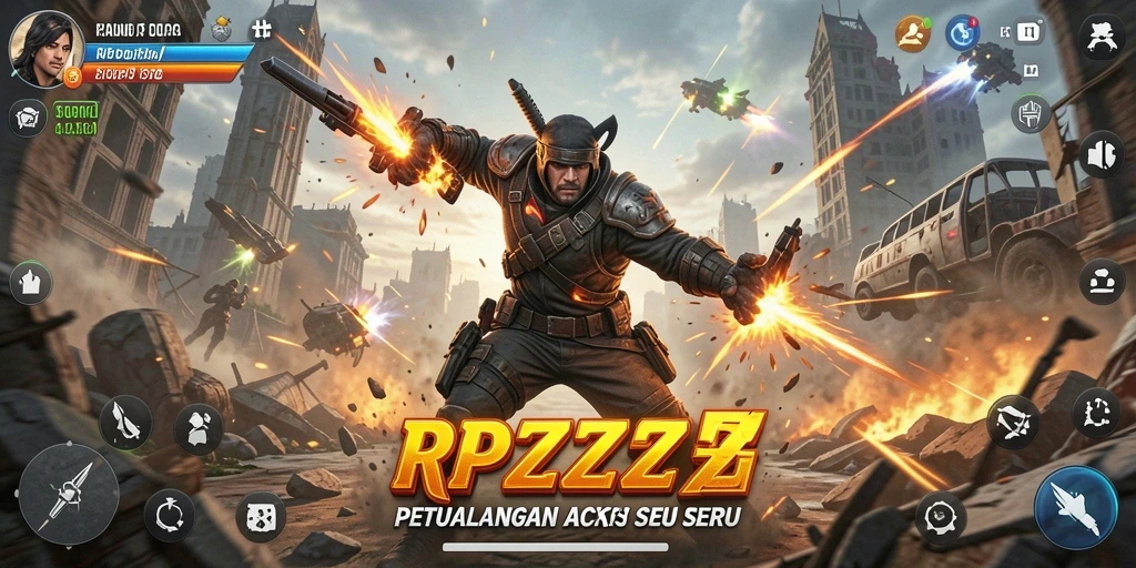 Gameplay RPZZZ yang penuh aksi dengan grafis menakjubkan.