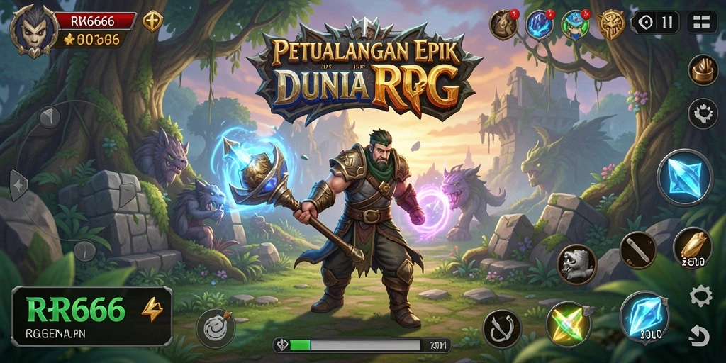 Tampilan gameplay menakjubkan dari RR666 dengan aksi RPG yang seru.