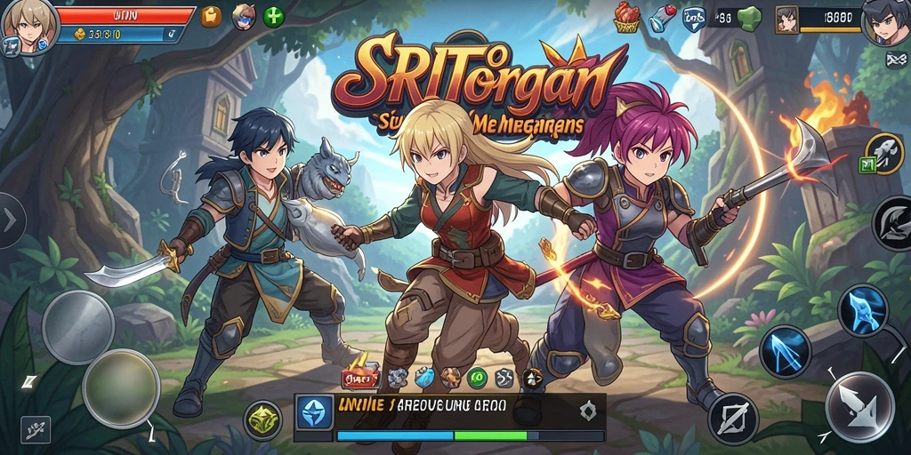 Tangkapan layar gameplay SRITOTO menampilkan aksi petualangan Anime yang seru.