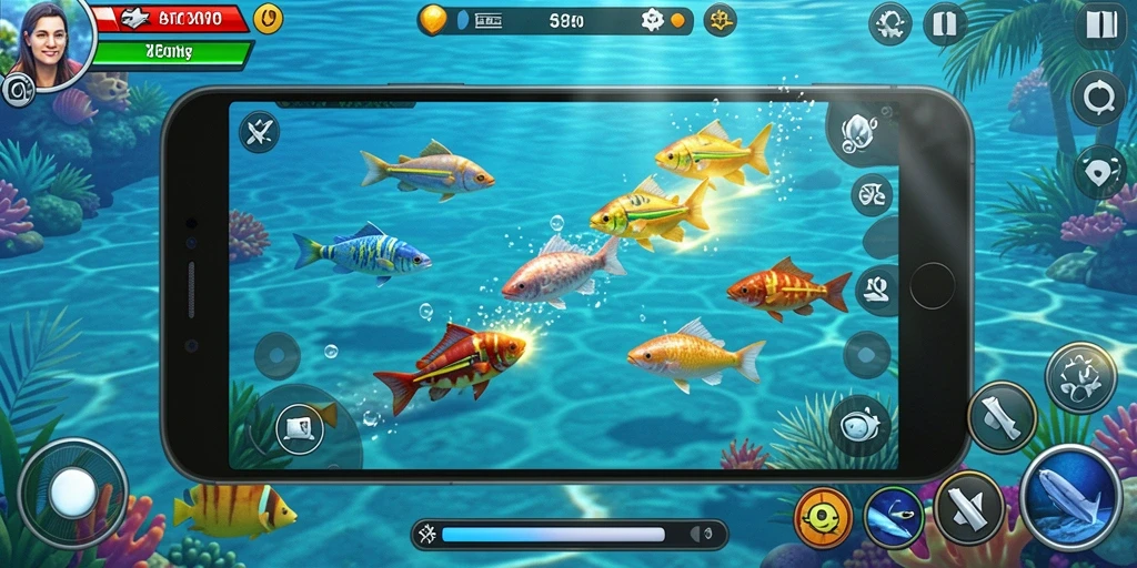 Tangkapan layar utama dari gameplay Tembak Ikan V07.
