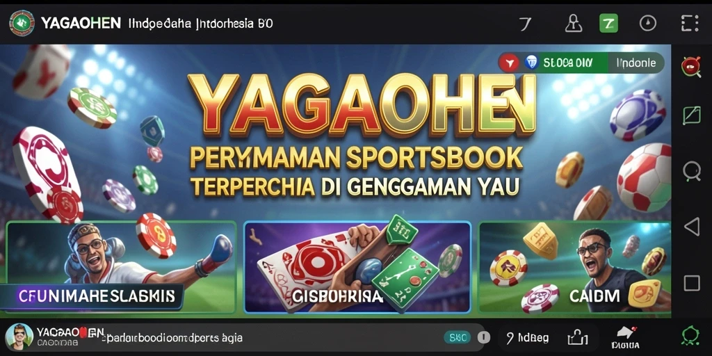 Tampilan antarmuka YAGAOHEN dengan taruhan olahraga yang beragam.